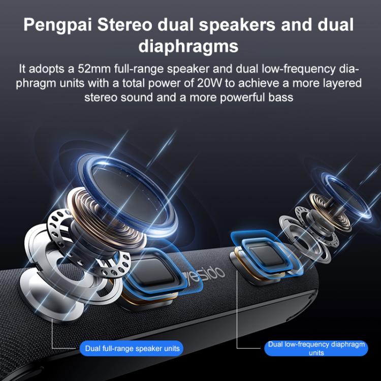 Yesido YSW42 20W Desktop Wireless Bluetooth Speaker, YSW42