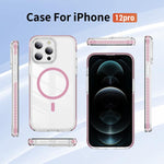 크리스탈 쉴드 투명 자석 아크릴 하이브리드 TPU 휴대폰 케이스, 아이폰 12 / 12 Pro용, 아이폰 12 Pro Max용