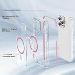 크리스탈 쉴드 투명 자석 아크릴 하이브리드 TPU 휴대폰 케이스, 아이폰 12 / 12 Pro용, 아이폰 12 Pro Max용