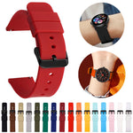 xDfind Stainless Steel Black Pin Buckle Solid Color Silicone Waterproof Watch Band, 16mm, 18mm, 19mm