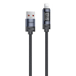 Yesido CA138L 12W 2.4A USB to 8핀 OLED 디스플레이 충전 데이터 케이블, USB to 8핀