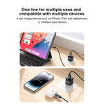 Yesido CA138L 12W 2.4A USB to 8핀 OLED 디스플레이 충전 데이터 케이블, USB to 8핀