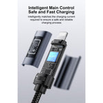 Yesido CA138L 12W 2.4A USB to 8핀 OLED 디스플레이 충전 데이터 케이블, USB to 8핀