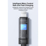 Yesido CA201 27W 타입-C to 8핀 OLED 디스플레이 충전 데이터 케이블, 타입-C to 8핀