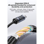 Yesido CA201 27W 타입-C to 8핀 OLED 디스플레이 충전 데이터 케이블, 타입-C to 8핀