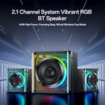 Yesido YSW41 40W 2.1채널 시스템 컬러풀 RGB 블루투스 스피커 서브우퍼, YSW41