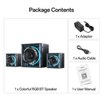 Yesido YSW41 40W 2.1채널 시스템 컬러풀 RGB 블루투스 스피커 서브우퍼, YSW41