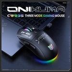 ONIKUMA CW935 12800DPI 2.4GHz + BT + 유선 트라이모드 RGB 무선 마우스, CW935