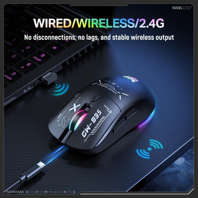 ONIKUMA CW935 12800DPI 2.4GHz + BT + 유선 트라이모드 RGB 무선 마우스, CW935