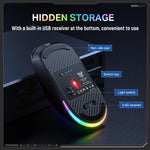 ONIKUMA CW935 12800DPI 2.4GHz + BT + 유선 트라이모드 RGB 무선 마우스, CW935