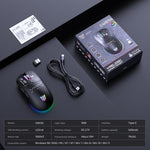 ONIKUMA CW935 12800DPI 2.4GHz + BT + 유선 트라이모드 RGB 무선 마우스, CW935