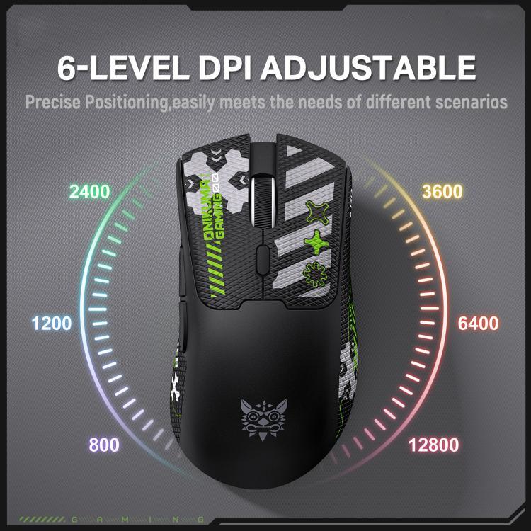 ONIKUMA DM01 12800DPI 2.4GHz + BT + 유선 트라이모드 게이밍 마우스, DM01