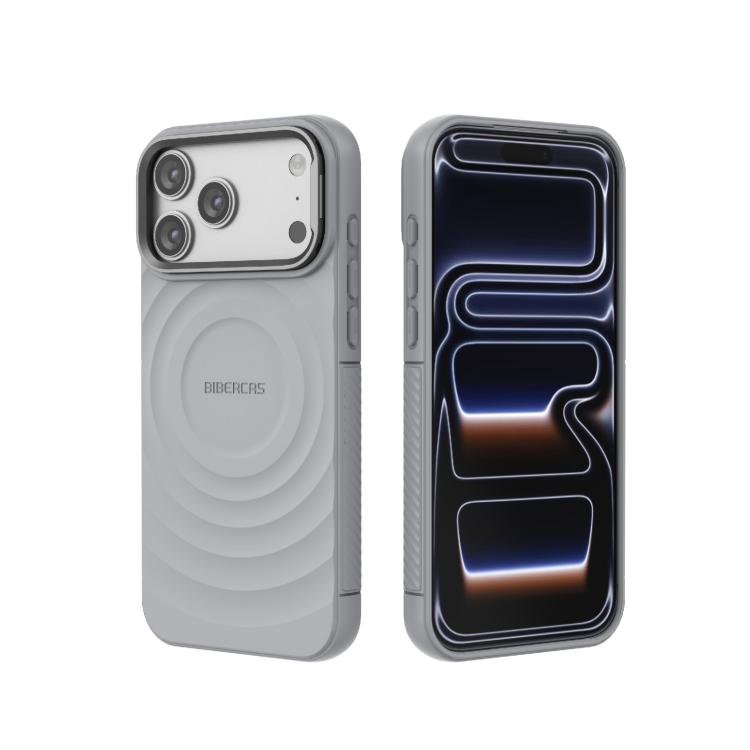 BIBERCAS Wave Texture Magnetic TPU Phone Case, For iPhone 17 Pro Max