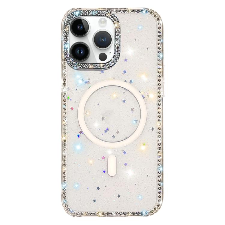 아이폰 15 Pro Max, 아이폰 15 Pro, 아이폰 15, 아이폰 14, 아이폰 14 Pro, 아이폰 14 Pro Max, 아이폰 13 Pro Max, 아이폰 13 Pro용 라인스톤 양면 IMD PC 하이브리드 TPU 자석 휴대폰 케이스