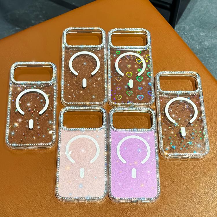 라인스톤 양면 IMD PC 하이브리드 TPU 자석 휴대폰 케이스, 아이폰 13용