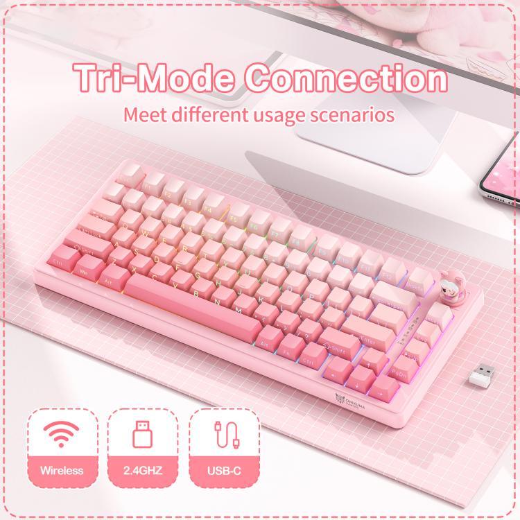 ONIKUMA MT707 82키 RGB 트라이모드 기계식 게이밍 키보드