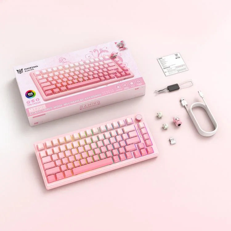 ONIKUMA MT707 82키 RGB 트라이모드 기계식 게이밍 키보드