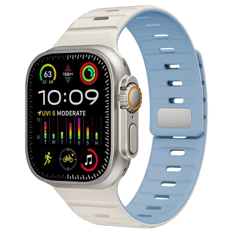 xDfind 자석 노먼 버클 실리콘 시계 밴드, Apple Watch 42 / 44 / 45 / 46 / 49mm용, Apple Watch 38 / 40 / 41 / S11 42mm용
