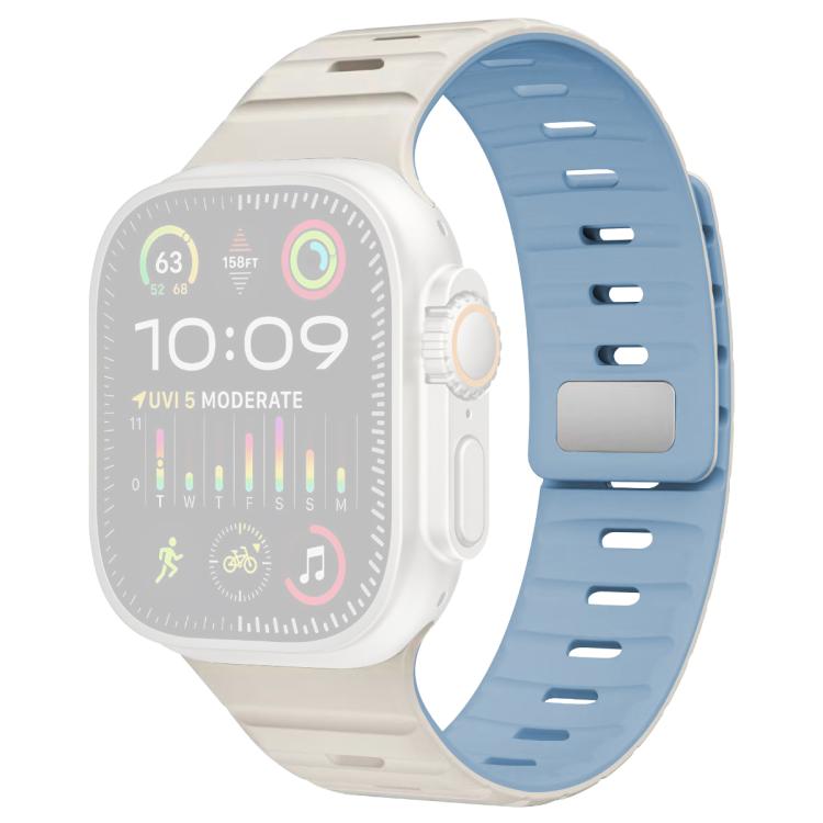 xDfind 자석 노먼 버클 실리콘 시계 밴드, Apple Watch 42 / 44 / 45 / 46 / 49mm용, Apple Watch 38 / 40 / 41 / S11 42mm용