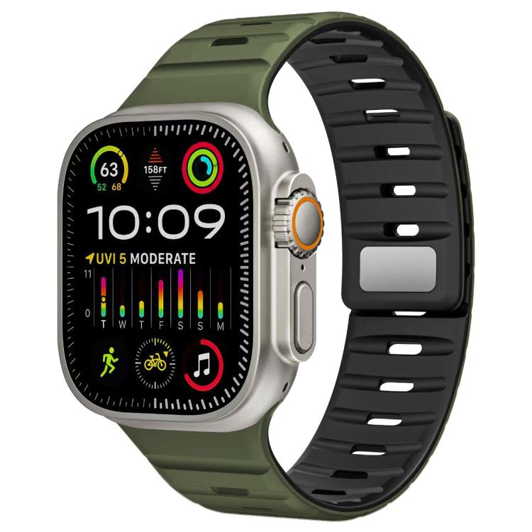 xDfind 자석 노먼 버클 실리콘 시계 밴드, Apple Watch 42 / 44 / 45 / 46 / 49mm용, Apple Watch 38 / 40 / 41 / S11 42mm용