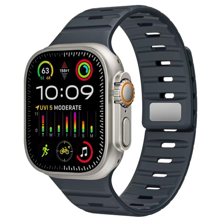 xDfind 자석 노먼 버클 실리콘 시계 밴드, Apple Watch 42 / 44 / 45 / 46 / 49mm용, Apple Watch 38 / 40 / 41 / S11 42mm용