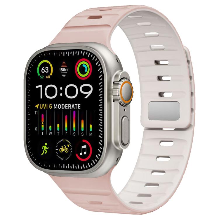 xDfind 자석 노먼 버클 실리콘 시계 밴드, Apple Watch 42 / 44 / 45 / 46 / 49mm용, Apple Watch 38 / 40 / 41 / S11 42mm용