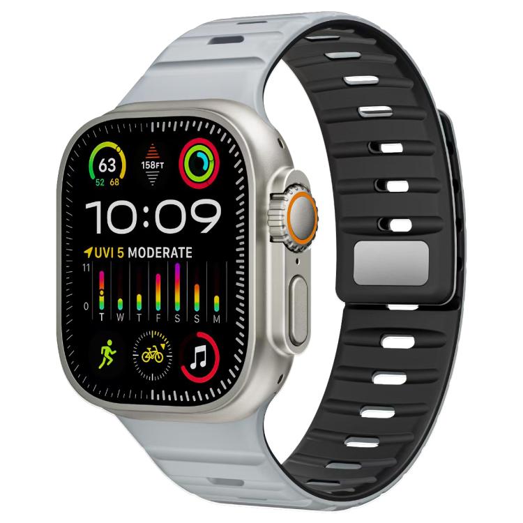 xDfind 자석 노먼 버클 실리콘 시계 밴드, Apple Watch 42 / 44 / 45 / 46 / 49mm용, Apple Watch 38 / 40 / 41 / S11 42mm용