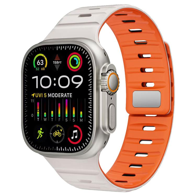 xDfind 자석 노먼 버클 실리콘 시계 밴드, Apple Watch 42 / 44 / 45 / 46 / 49mm용, Apple Watch 38 / 40 / 41 / S11 42mm용