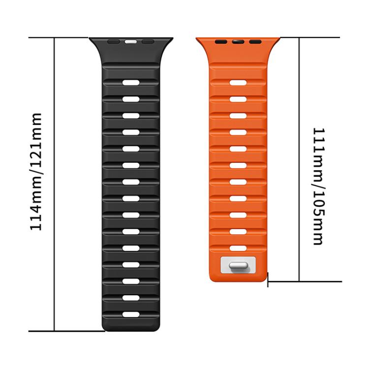 xDfind 자석 노먼 버클 실리콘 시계 밴드, Apple Watch 42 / 44 / 45 / 46 / 49mm용, Apple Watch 38 / 40 / 41 / S11 42mm용