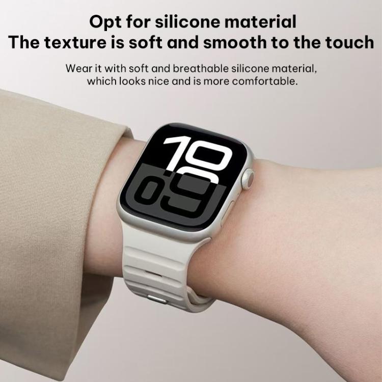 xDfind 자석 노먼 버클 실리콘 시계 밴드, Apple Watch 42 / 44 / 45 / 46 / 49mm용, Apple Watch 38 / 40 / 41 / S11 42mm용
