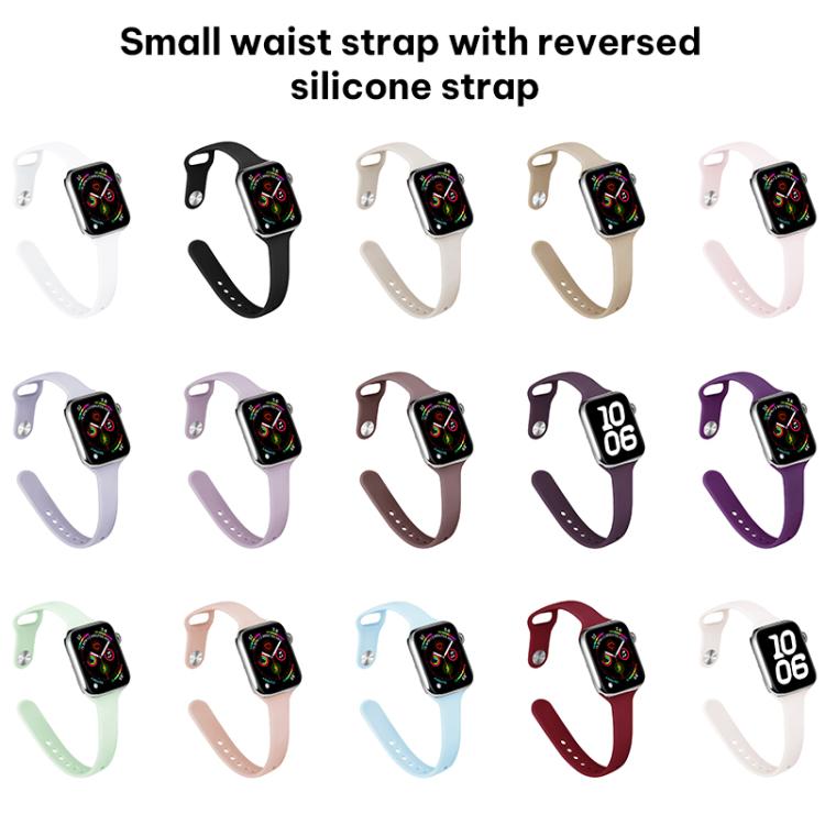 xDfind 작은 허리 역방향 버클 실리콘 시계 밴드, Apple Watch 38 / 40 / 41 / S11 42mm용