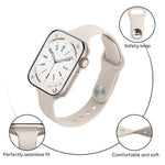 xDfind 작은 허리 역방향 버클 실리콘 시계 밴드, Apple Watch 38 / 40 / 41 / S11 42mm용