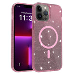 Clear Glitter Magnetic PC Hybrid TPU Phone Case, For iPhone 13 Pro, For iPhone 12, For iPhone 12 Pro Max, For iPhone 12 Pro