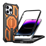 숨겨진 금속 홀더 자석 충격 방지 휴대폰 케이스, iPhone 13 Pro용