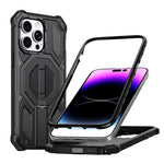 숨겨진 금속 홀더 자석 충격 방지 휴대폰 케이스, iPhone 13 Pro용