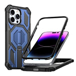 숨겨진 금속 홀더 자석 충격 방지 휴대폰 케이스, iPhone 13 Pro용