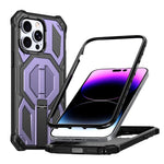 숨겨진 금속 홀더 자석 충격 방지 휴대폰 케이스, iPhone 13 Pro용