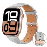 xDfind 로즈 골드 버클 블랙샤크 미세 입자 비건 가죽 시계 밴드, Apple Watch 42 / 44 / 45 / 46 / 49mm용, Apple Watch 38 / 40 / 41 / S11 42mm용