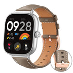 xDfind Rose Gold Buckle Black Shark Fine Grain Vegan Leather Watch Band, For Xiaomi Band 10 Pro / 9 Pro / Redmi Watch 6, For Redmi Watch 3 Active / Watch 3 Lite, For Redmi Watch 3