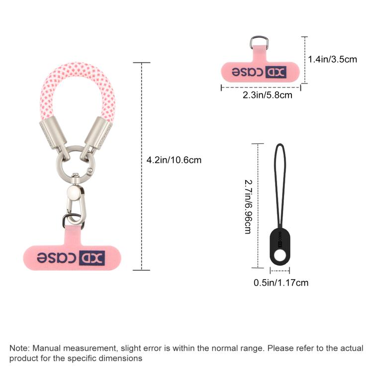 XDcase 분실 방지 휴대폰 손목 스트랩 메탈 버클 및 가스켓 포함, 길이: 10.6cm