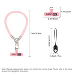 XDcase 분실 방지 휴대폰 손목 스트랩 메탈 버클 및 가스켓 포함, 길이: 18.9cm