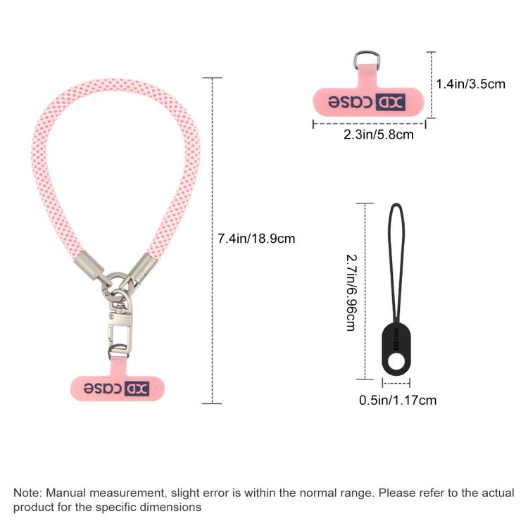 XDcase 분실 방지 휴대폰 손목 스트랩 메탈 버클 및 가스켓 포함, 길이: 18.9cm