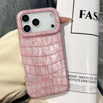 빈티지 악어 텍스처 충격 방지 비건 가죽 휴대폰 케이스, 아이폰 17 프로 맥스용, 아이폰 17 프로용