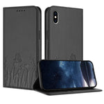 Tulips Butterfly Pattern Magnetic Vegan Leather Phone Case, For iPhone X / XS, For iPhone XS Max, For iPhone XR, For iPhone 8 Plus / 7 Plus