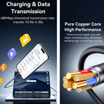 USAMS SJ778 U94 USB to 8핀 2.4A 고속 충전 데이터 케이블, USB to 8핀