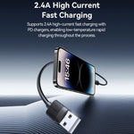 USAMS SJ778 U94 USB to 8핀 2.4A 고속 충전 데이터 케이블, USB to 8핀