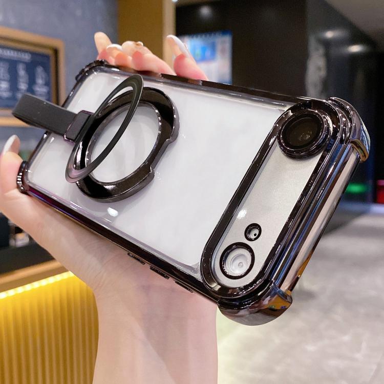 크리스탈 쉴드 링 홀더 TPU + 아크릴 자석 폰 케이스, 아이폰 17 프로 맥스용, 아이폰 17 프로용, 아이폰 17용, 아이폰 에어용, 아이폰 16 프로 맥스용, 아이폰 16 프로용