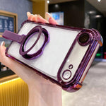 크리스탈 쉴드 링 홀더 TPU + 아크릴 자석 폰 케이스, 아이폰 17 프로 맥스용, 아이폰 17 프로용, 아이폰 17용, 아이폰 에어용, 아이폰 16 프로 맥스용, 아이폰 16 프로용