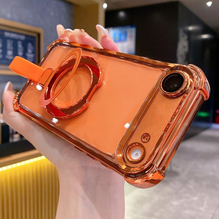 크리스탈 쉴드 링 홀더 TPU + 아크릴 자석 폰 케이스, 아이폰 17 프로 맥스용, 아이폰 17 프로용, 아이폰 17용, 아이폰 에어용, 아이폰 16 프로 맥스용, 아이폰 16 프로용
