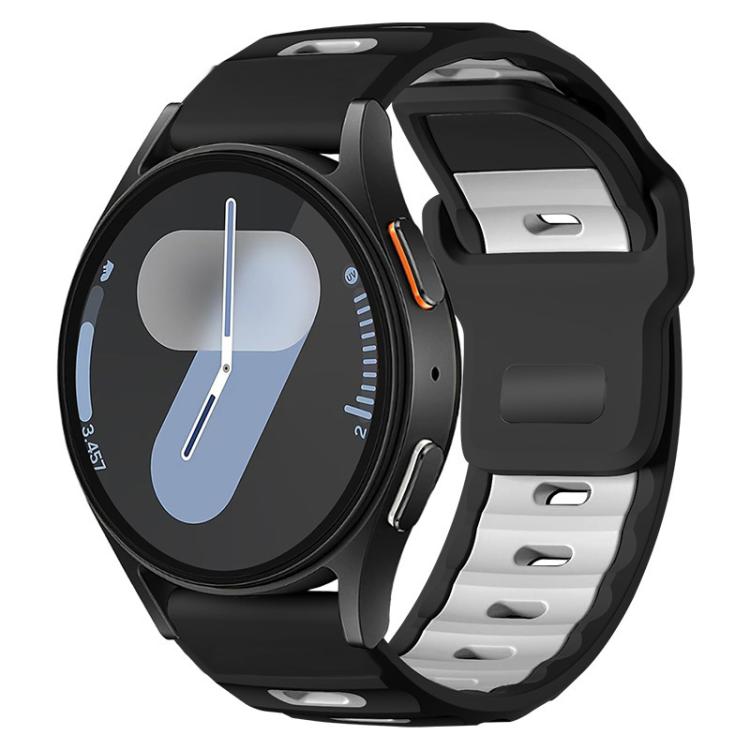 xDfind Flat-head Dual-color Silicone Watch Band, For Galaxy Watch Ultra2 2026 / 2025 / 1 2024, For Galaxy Watch9 / 8 / 8 Classic, For Samsung Galaxy Watch7 / FE / 6 / 5 / 4